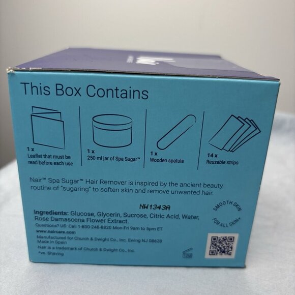 Nair Spa Sugar Hair Remover 8.5 oz All Over Body Formula New Sealed - Picture 2 of 4